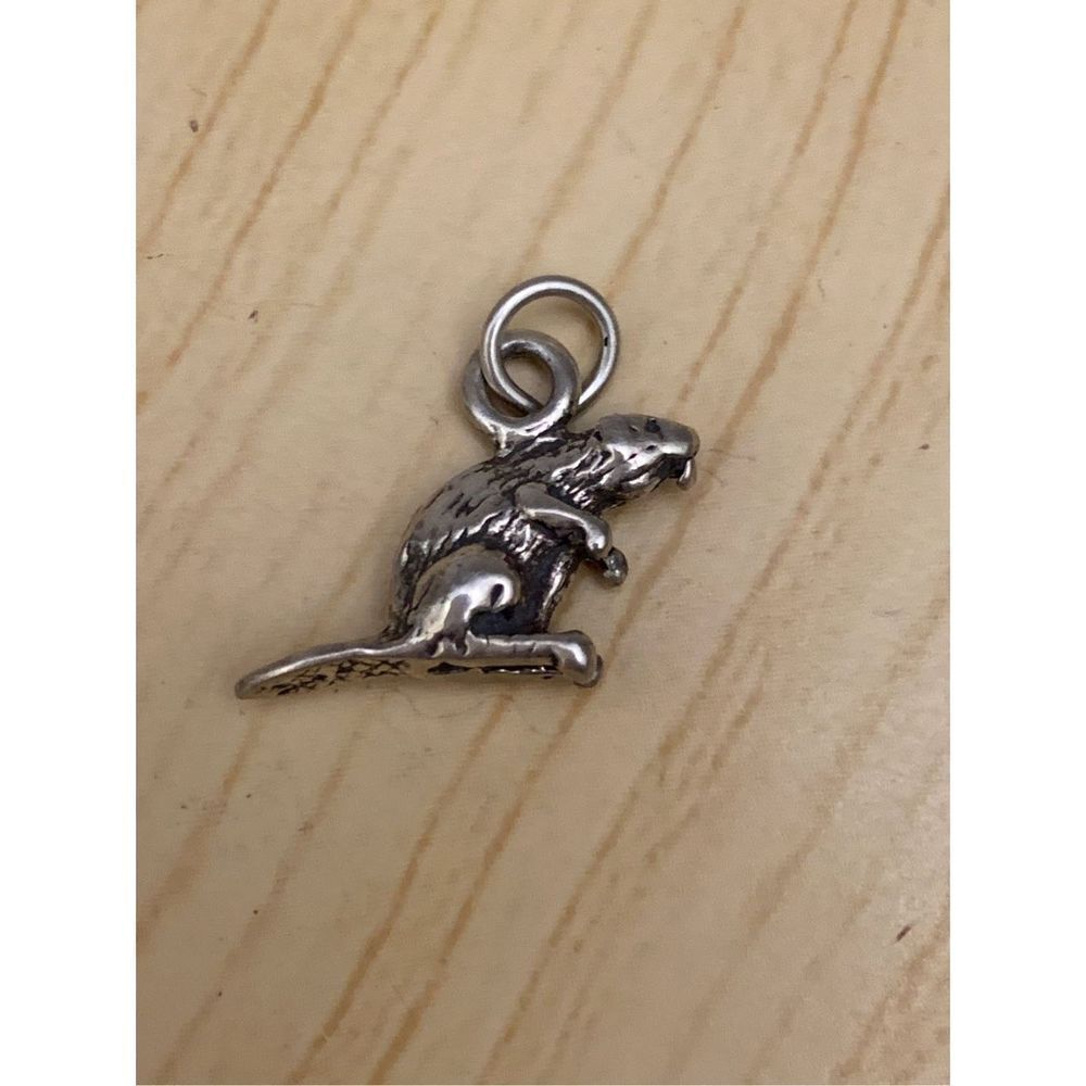 Beaver Sterling Silver Jewelry Charm